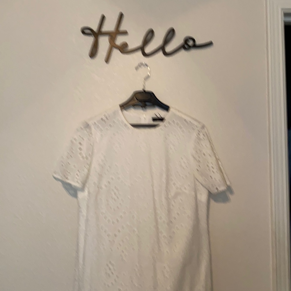 Zara eyelet dress. Off white.